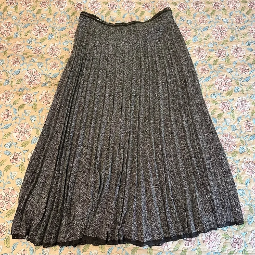 Vintage Ecologie Brown Pleated Women’s Maxi Skirt - Picture 4 of 8